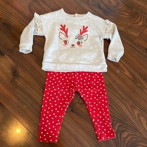 Cat & Jack Baby Girl Reindeer Set